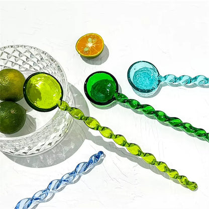 Spiral Glass Spoon