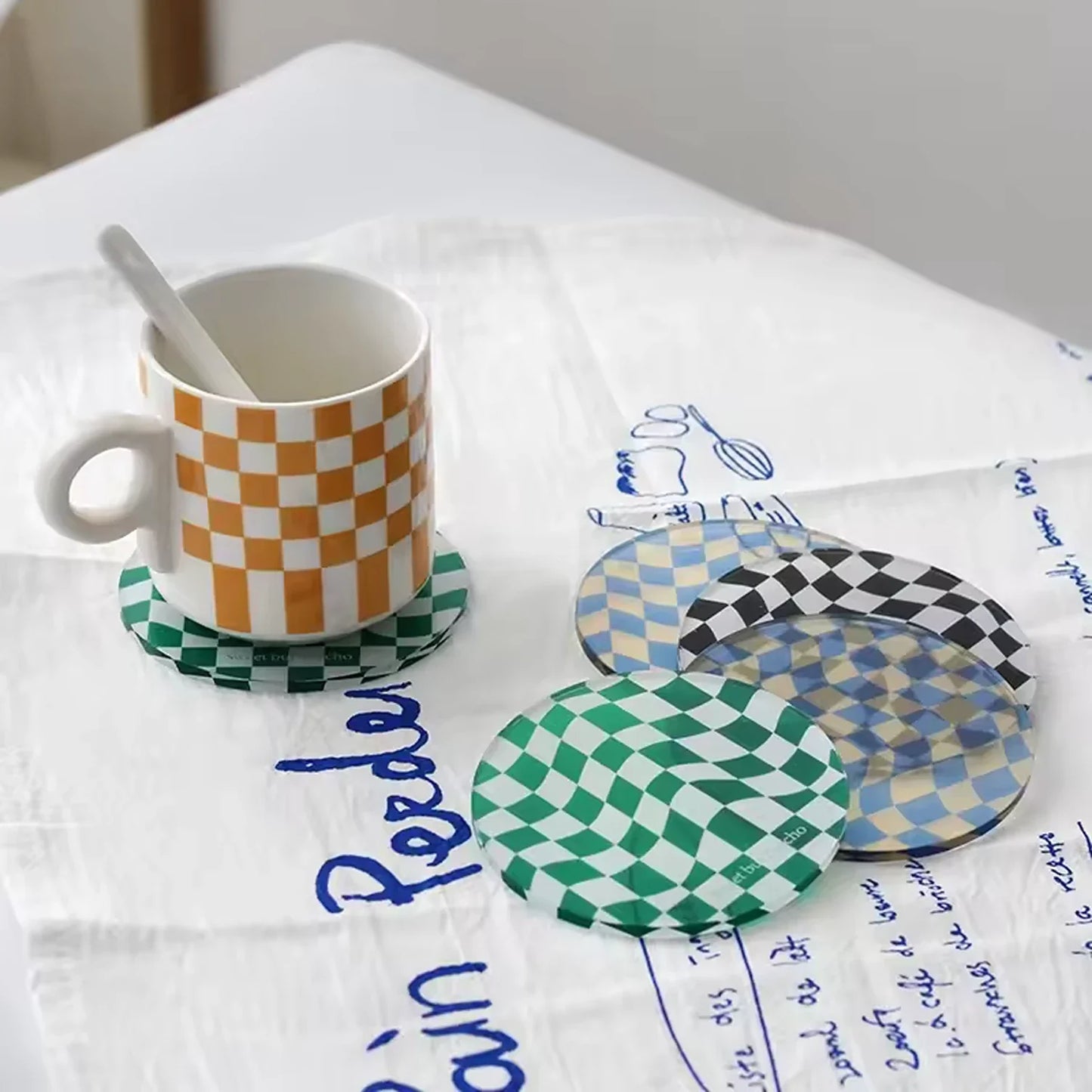 Checkerboard Acrylic Coaster