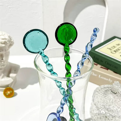 Spiral Glass Spoon