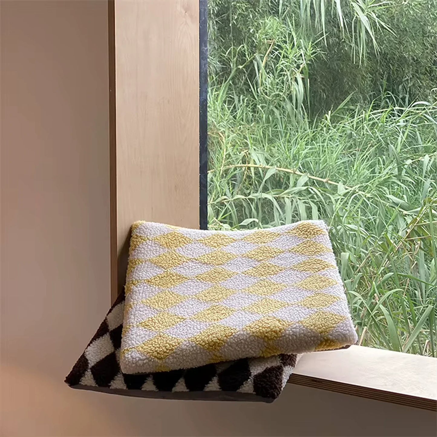 Checkerboard Fleece Cushion