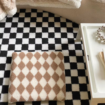 Checkerboard Fleece Cushion