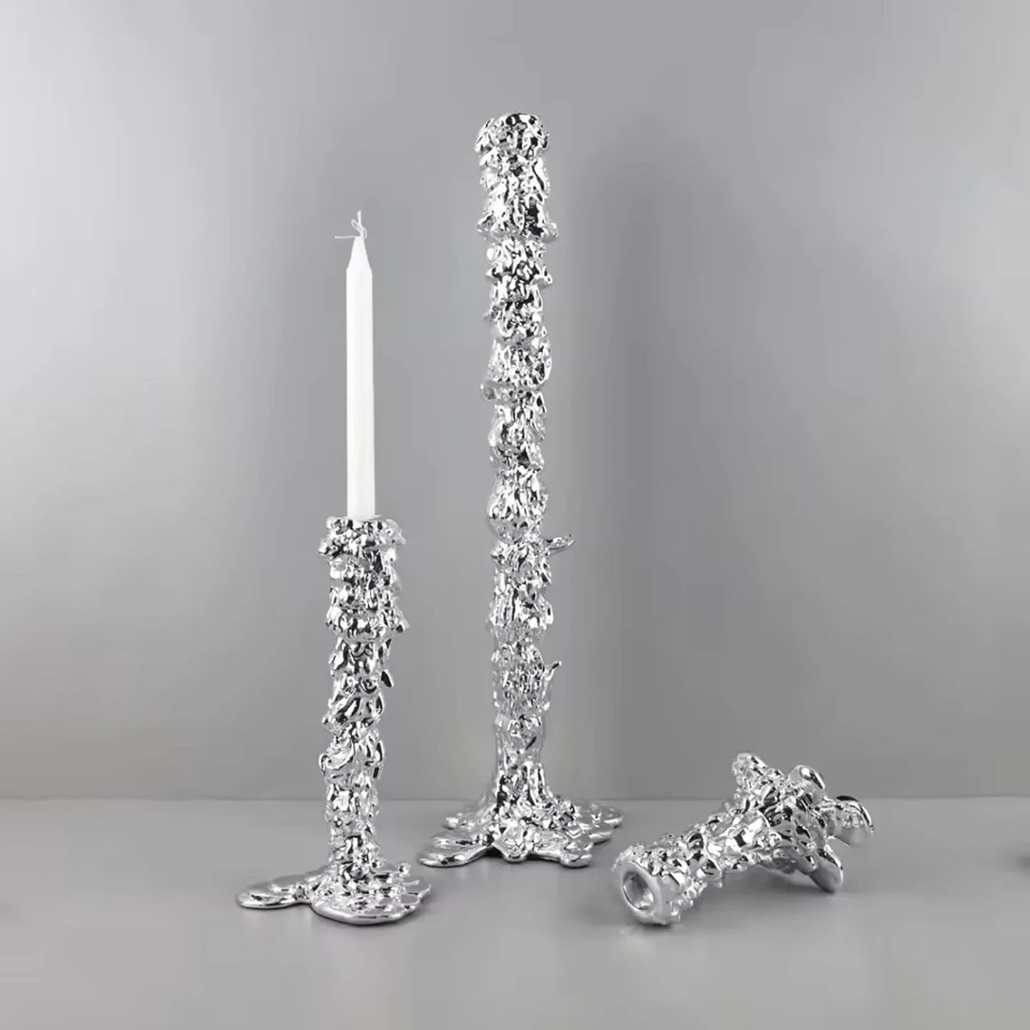 Molten Art Resin Candlestick