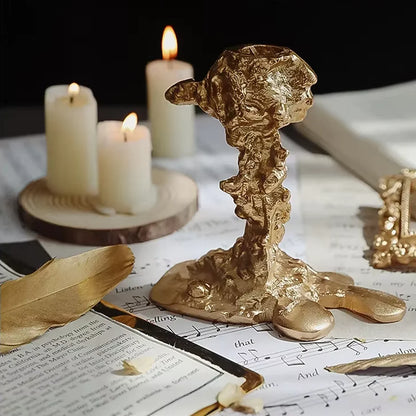 Molten Art Resin Candlestick