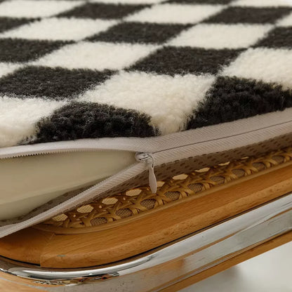 Checkerboard Fleece Cushion