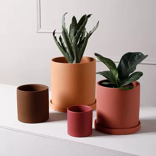 Industrial Style Ceramic Planter