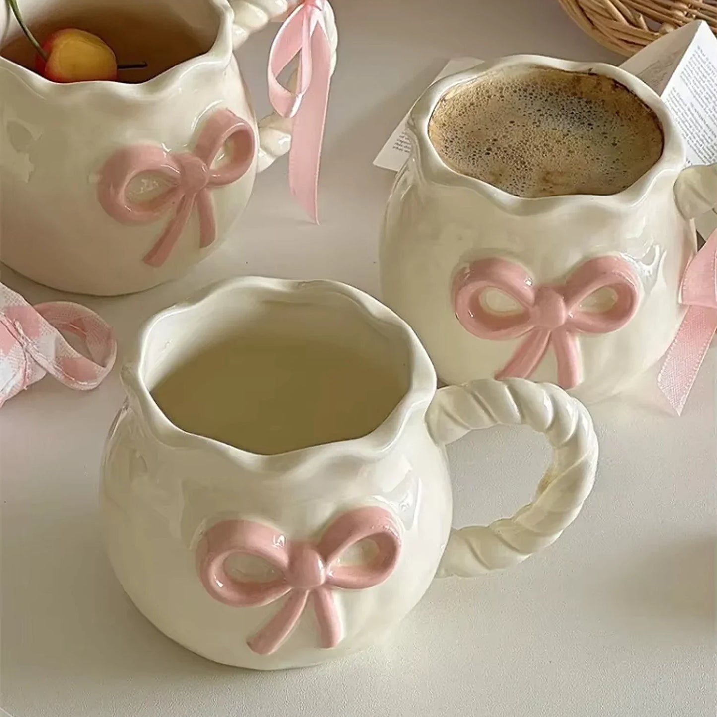 Bow Tied Ceramic Mug