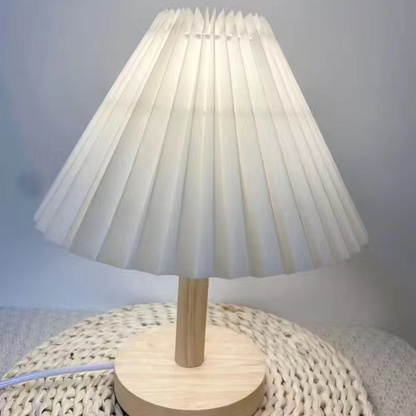 Tri-Color Pleated Table Lamp