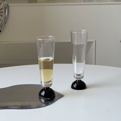 Retro Glass Champagne Flutes