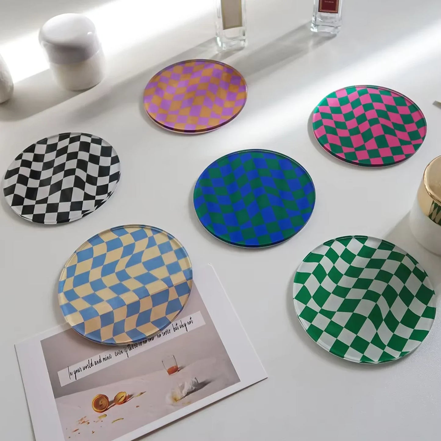 Checkerboard Acrylic Coaster