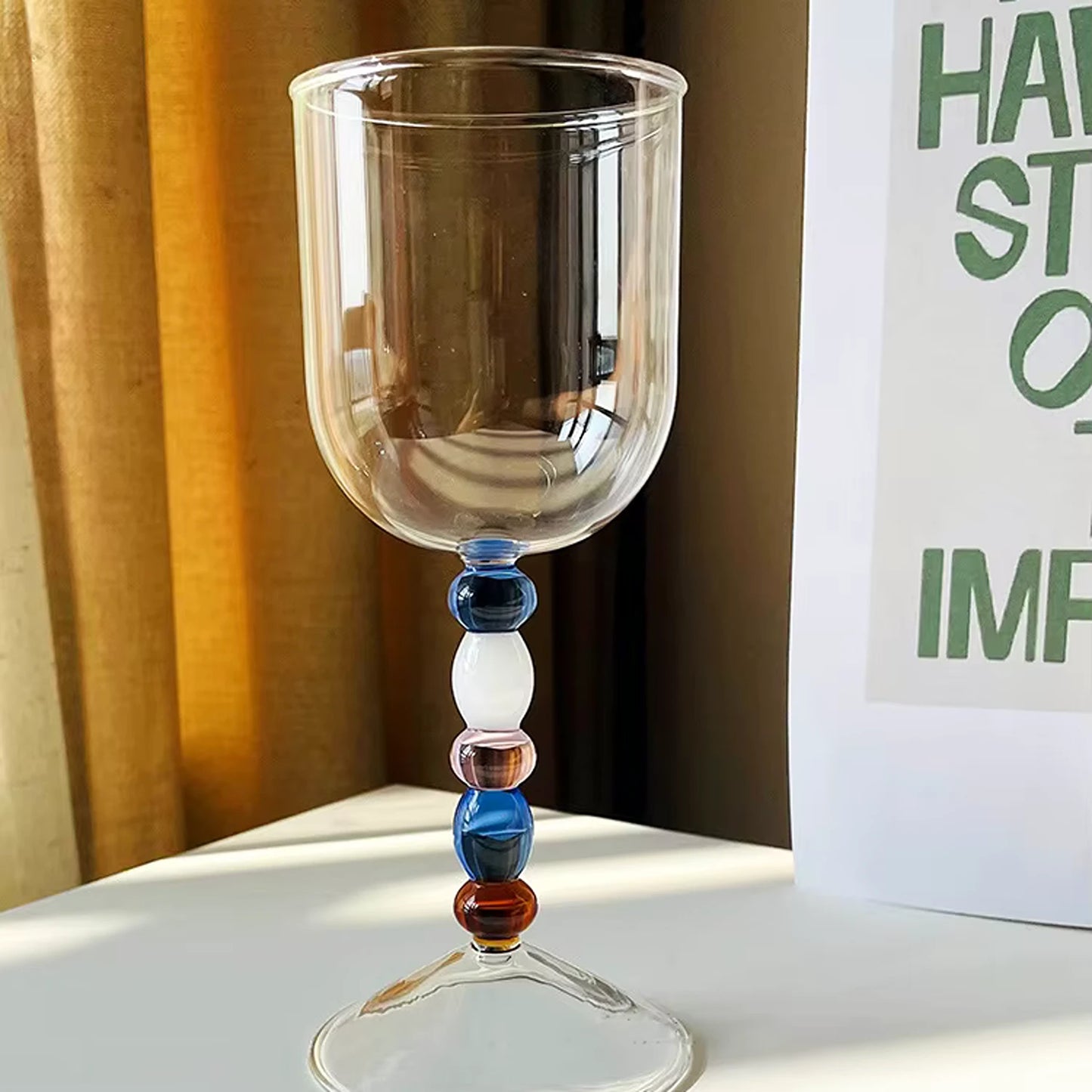 Beaded Wine Glass