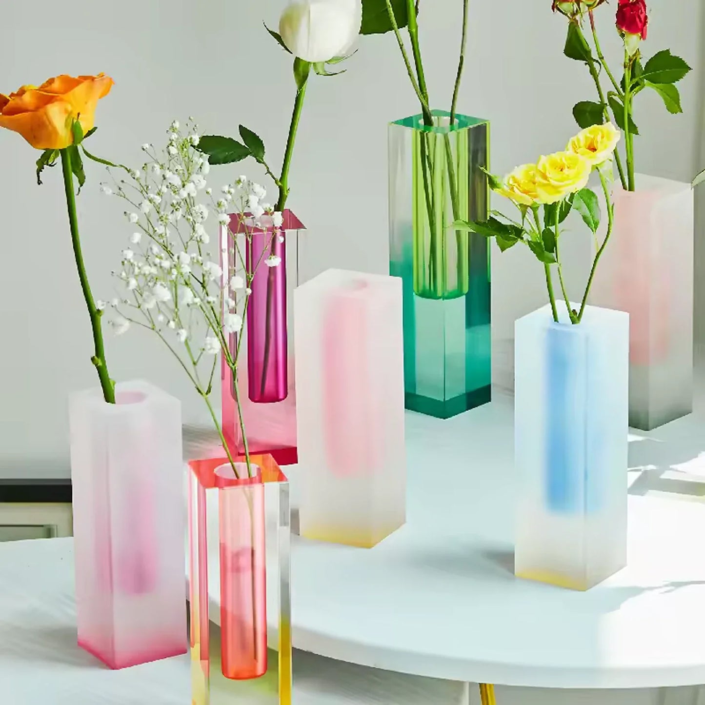 Glass Acrylic Pillar Vase