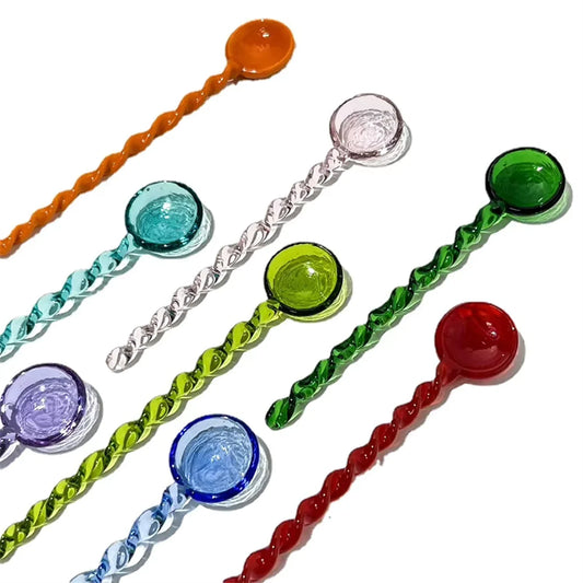 Spiral Glass Spoon