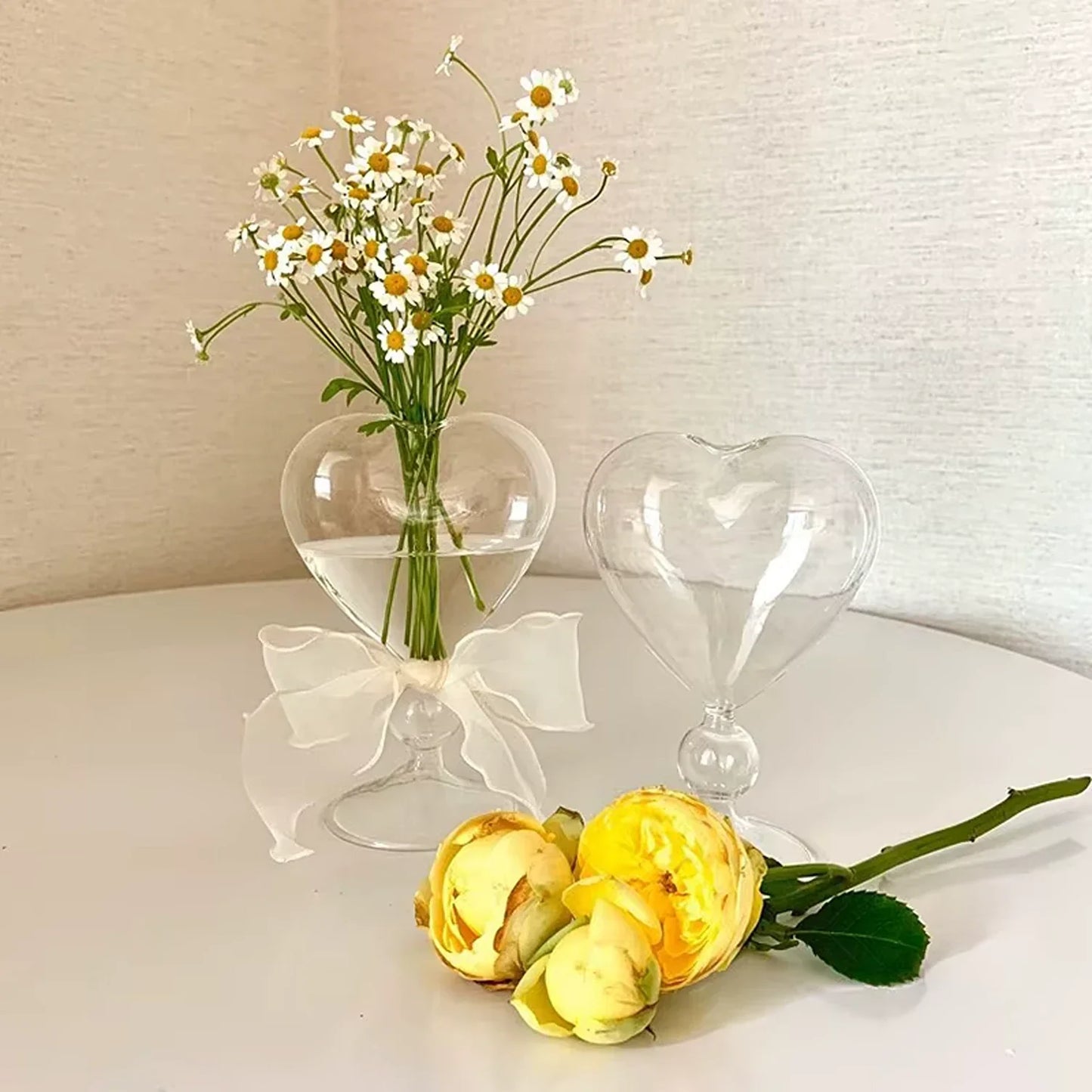 Glass Heart Vase