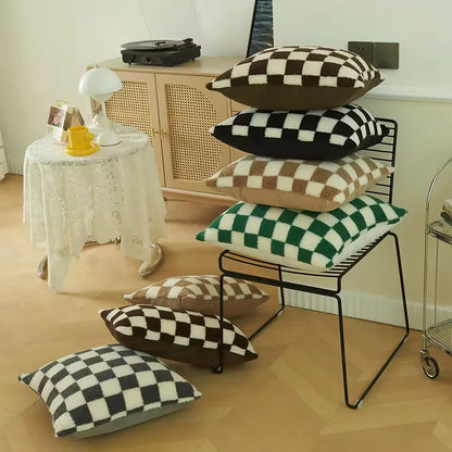 Checkered Cushion Cover