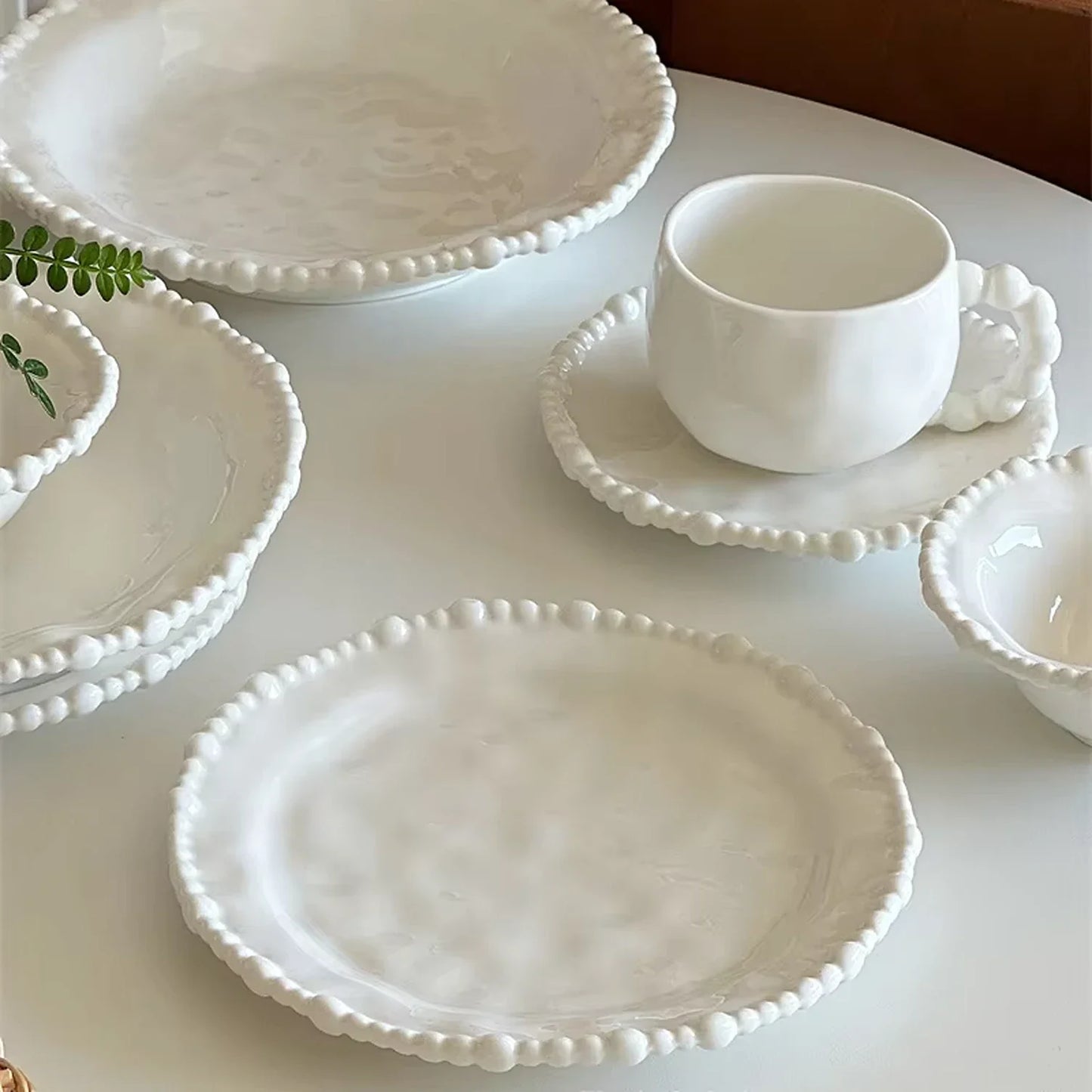 Pearl White Ceramic Tableware