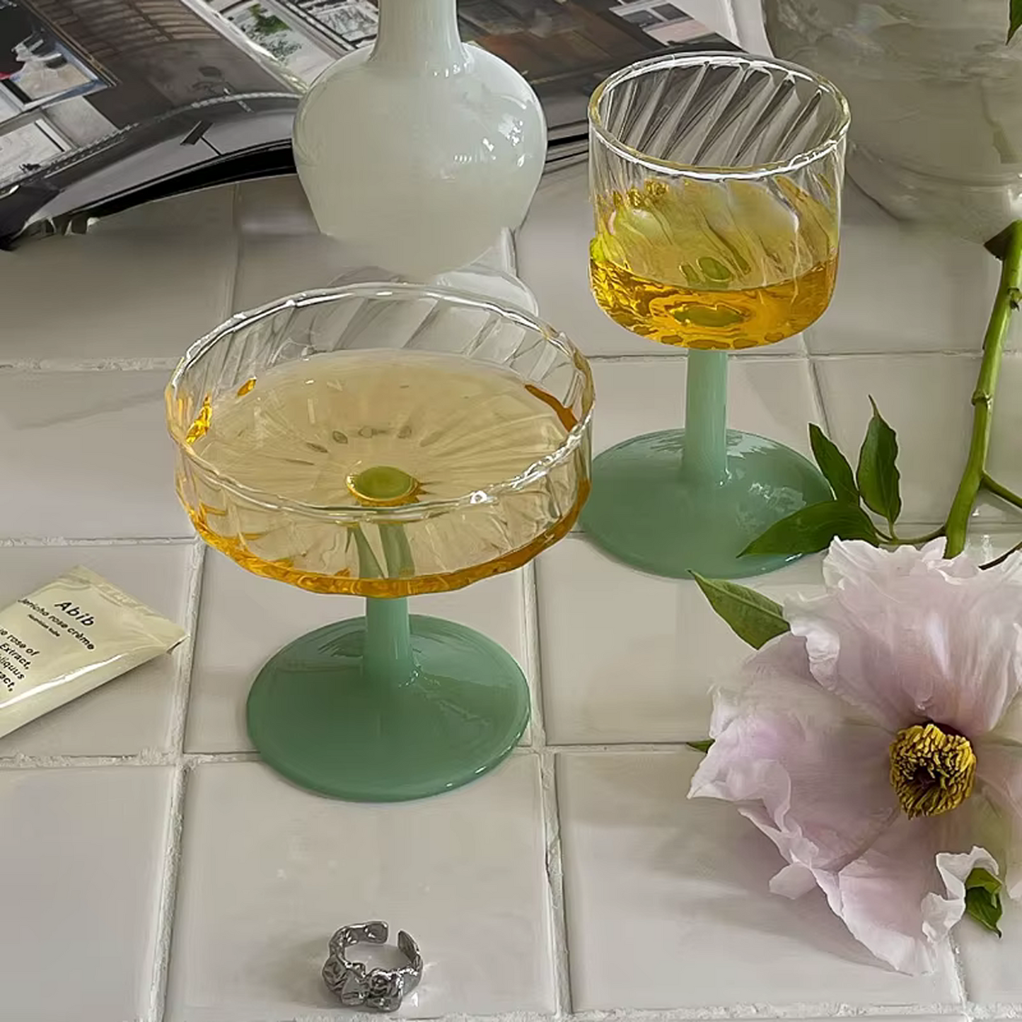 Vintage Champagne Glassware