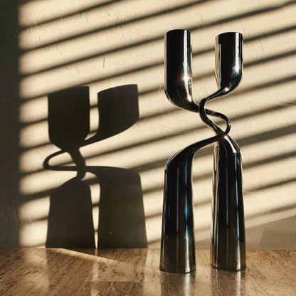 Stainless Steel H-Shaped Candlesticks