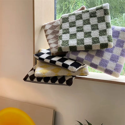 Checkerboard Fleece Cushion