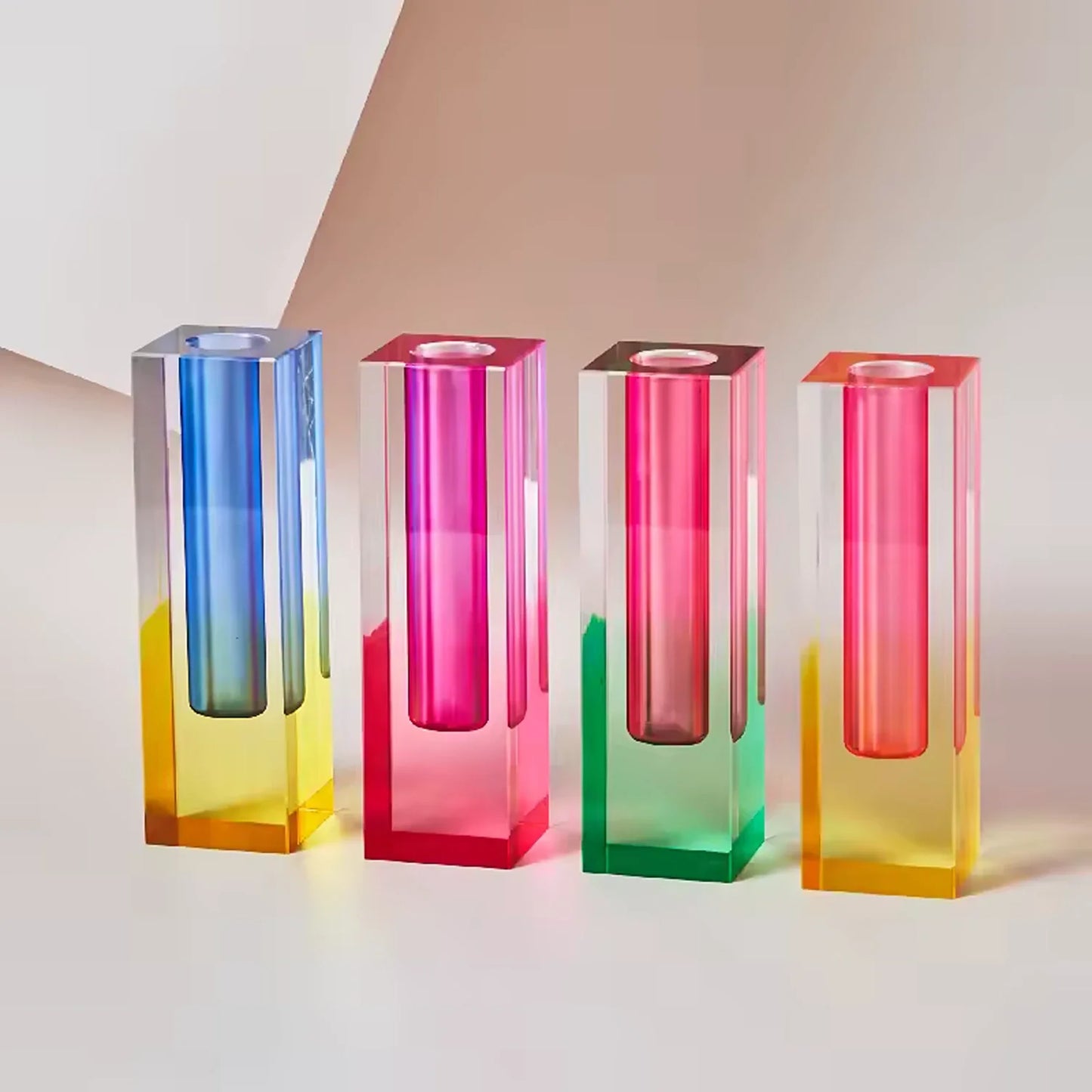 Glass Acrylic Pillar Vase