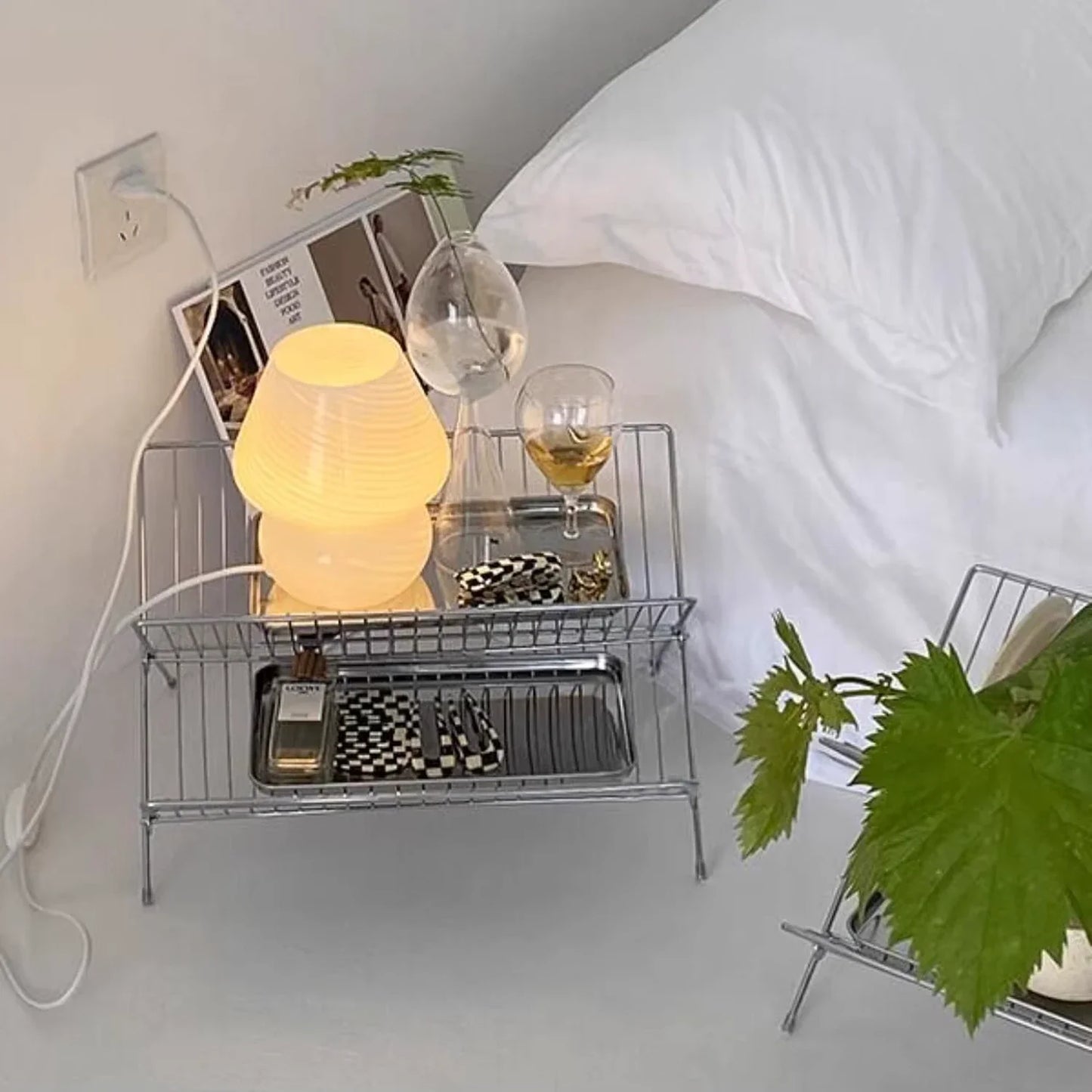 Glass Mushroom Table Lamp