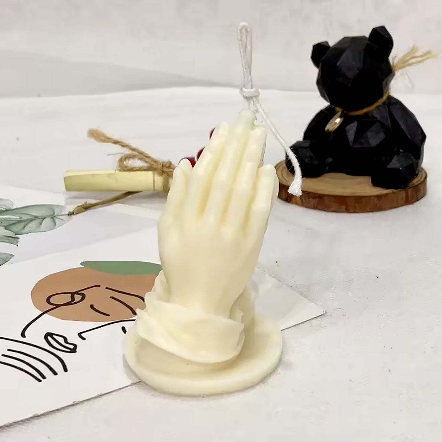 Praying Hands Candle