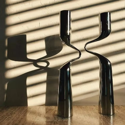 Stainless Steel H-Shaped Candlesticks