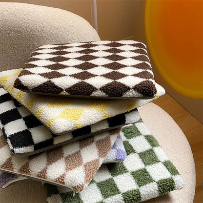 Checkerboard Fleece Cushion