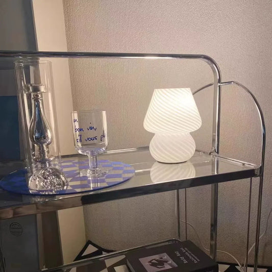 Glass Mushroom Table Lamp