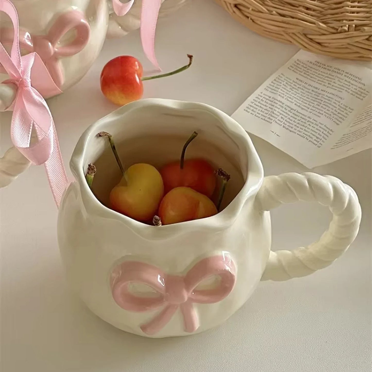 Bow Tied Ceramic Mug