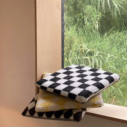 Checkerboard Fleece Cushion