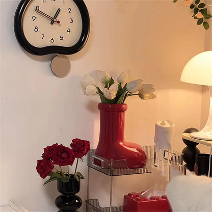 Red Boot Vase