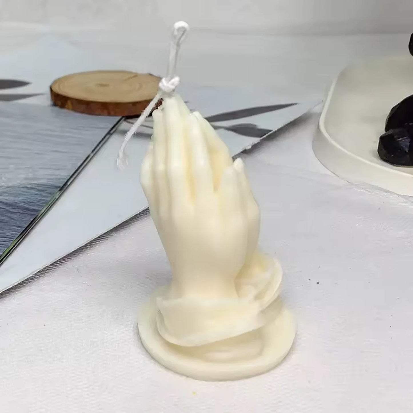 Praying Hands Candle