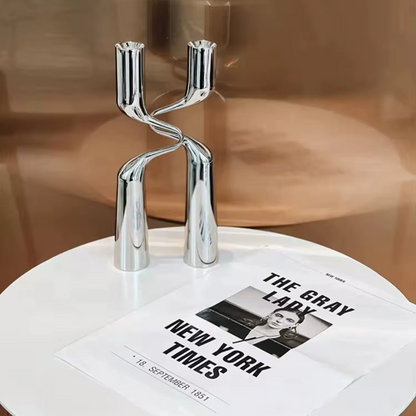 Stainless Steel H-Shaped Candlesticks