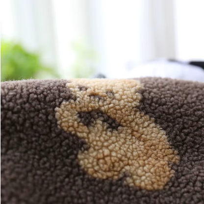 Fleece Knitted Teddy Blanket