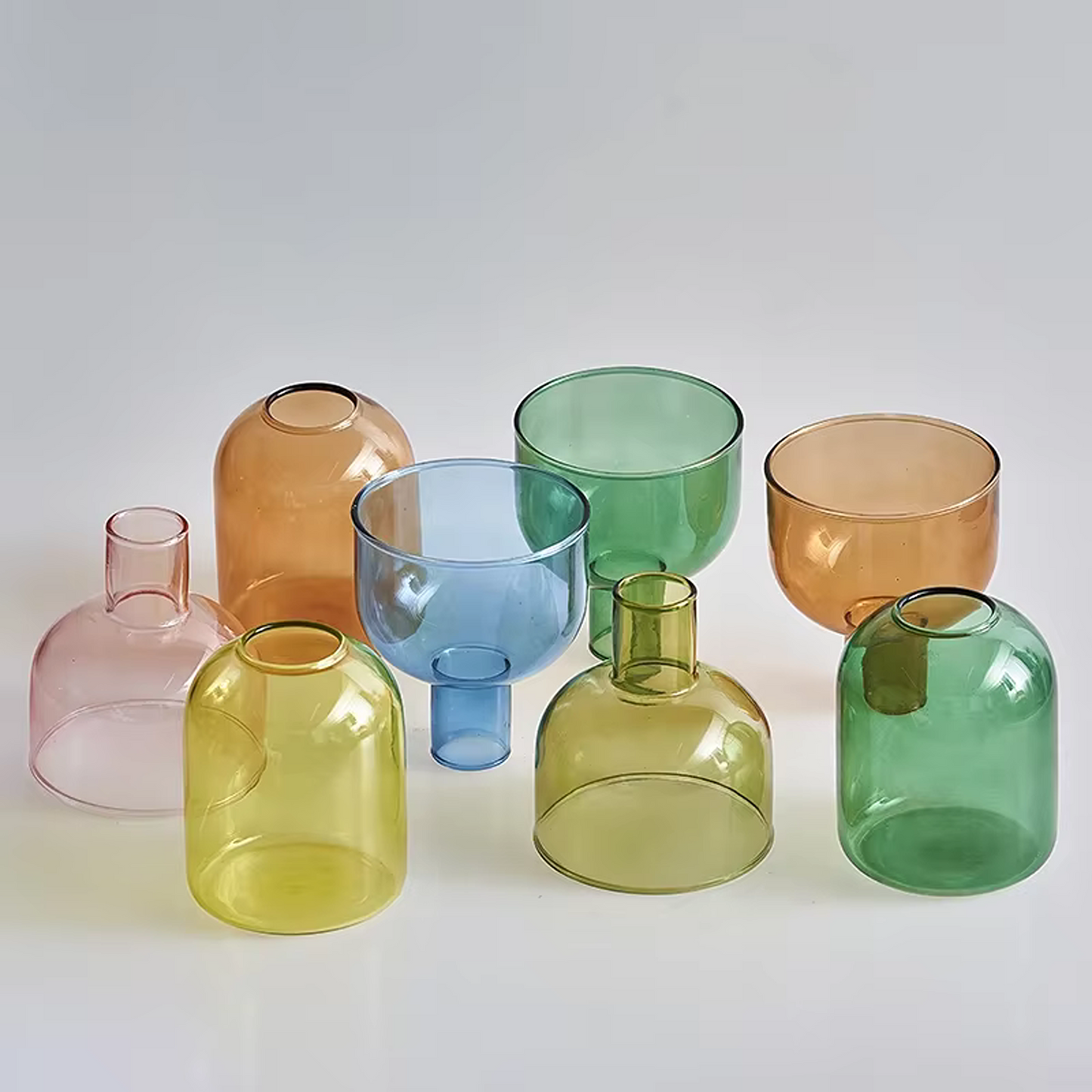 Dual-Tone Glass Candleholder