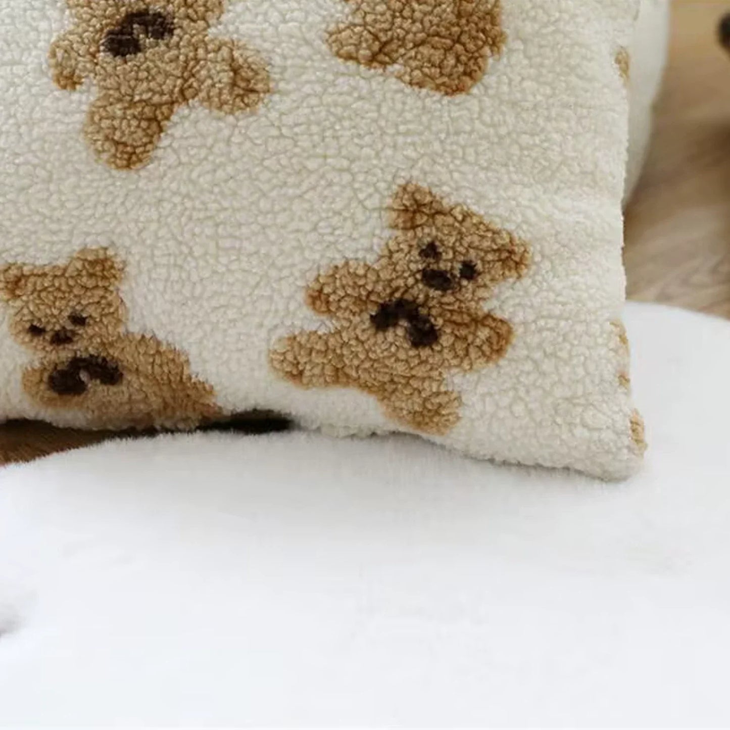 Knitted Polar Teddy Pillowcase