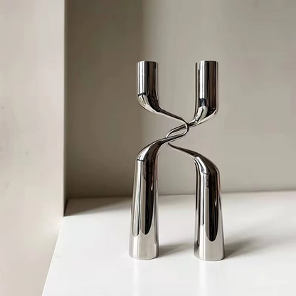 Stainless Steel H-Shaped Candlesticks