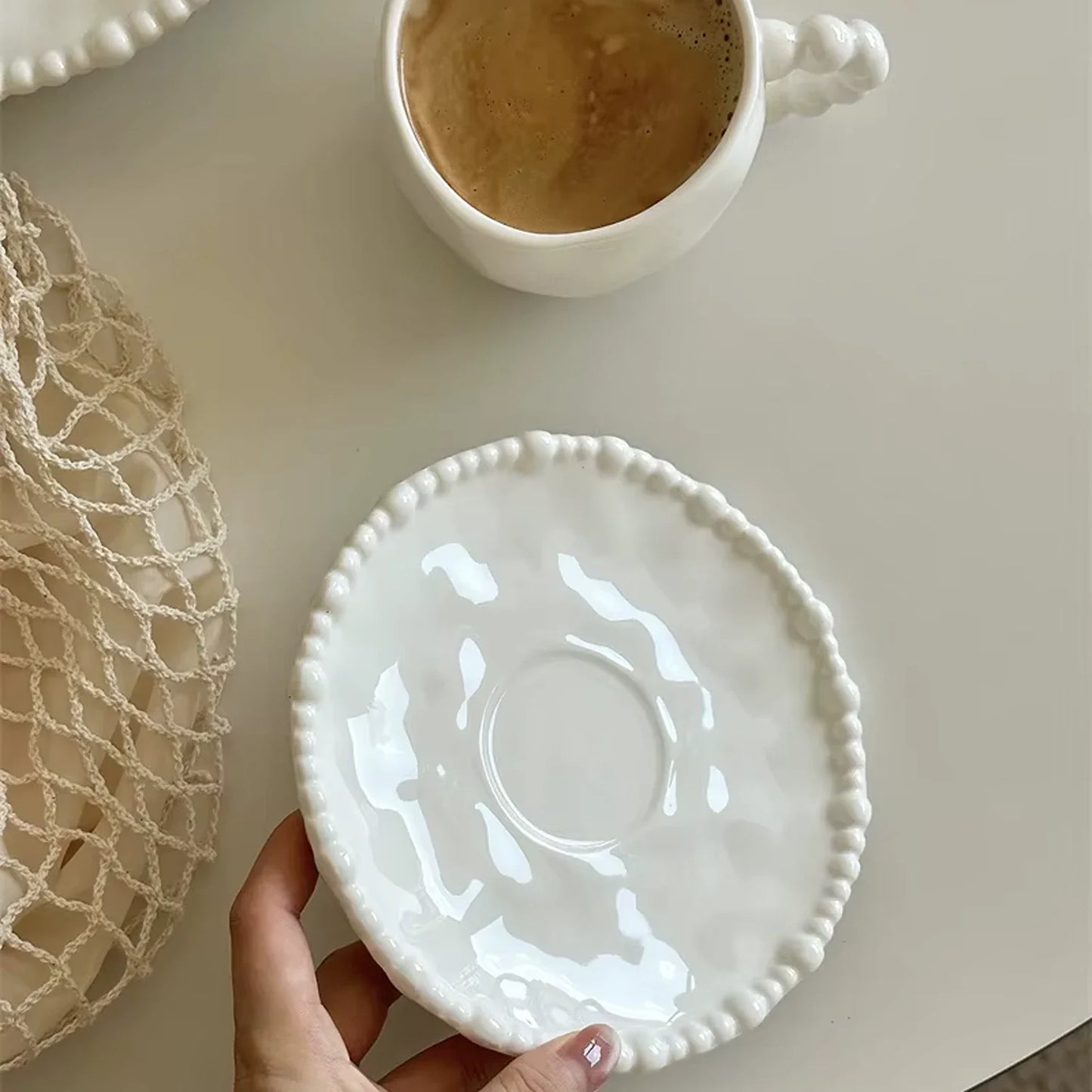 Pearl White Ceramic Tableware