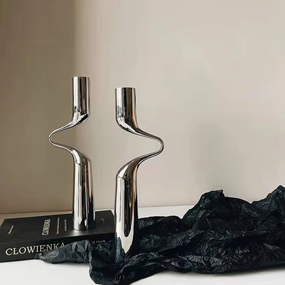 Stainless Steel H-Shaped Candlesticks