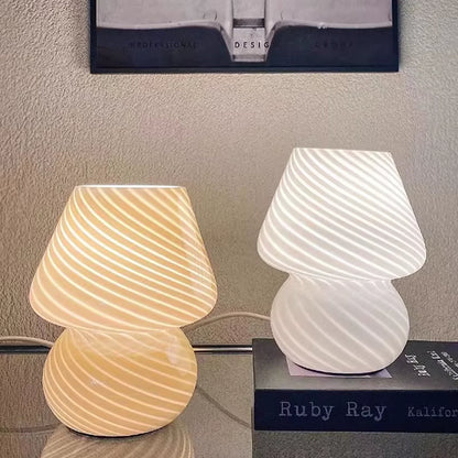 Glass Mushroom Table Lamp