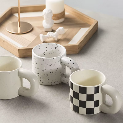 Chubby Checkered Mugs