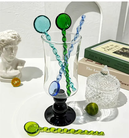 Spiral Glass Spoon