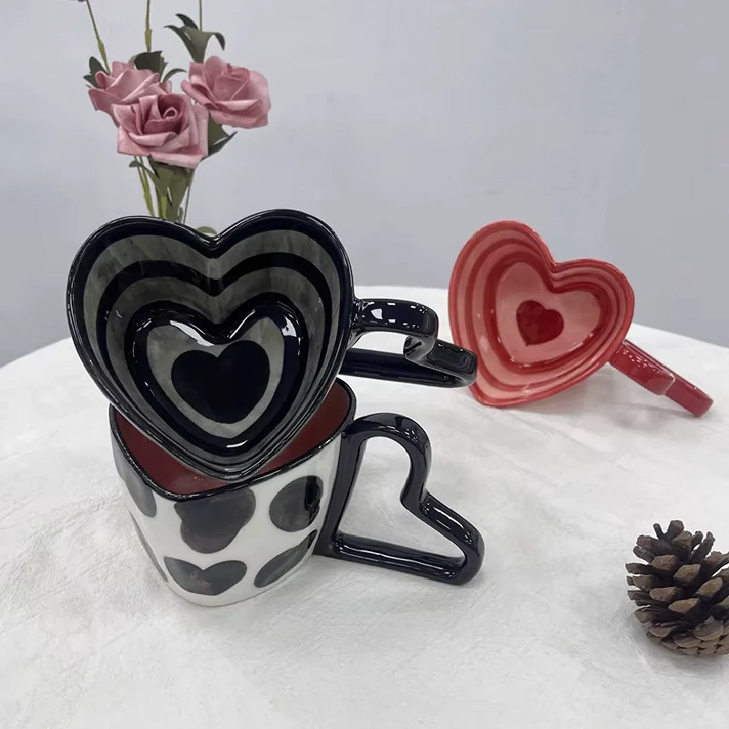 Heart Net Ceramic Mug