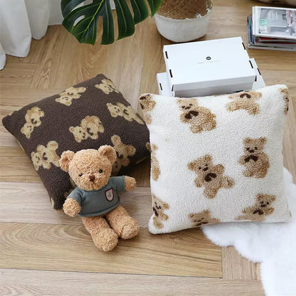 Knitted Polar Teddy Pillowcase