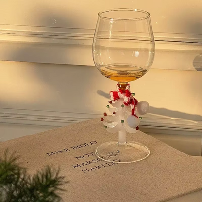 Christmas Wine Glass